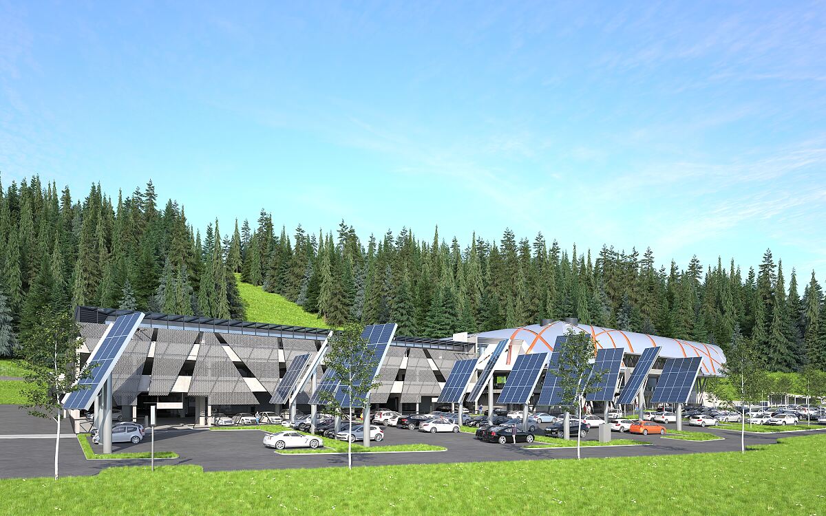 Solarbaueme im neuen Solarpark (C) Innerhofer oder Innerhofer Architekten