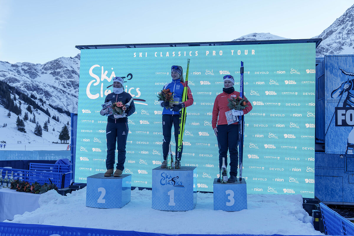 Gastein Classics Podium Damen 15km (c) Gasteinertal Tourismus GmbH, Christoph Oberschneider